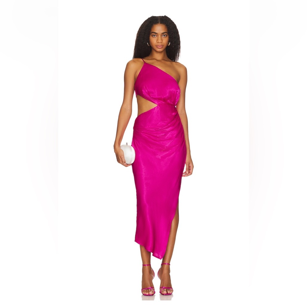 ASTR The Label Martina Dress in Fuchsia